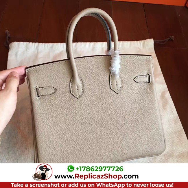 Hermes Grey Clemence Birkin 25cm Lushentic Grade Replica - Image 6