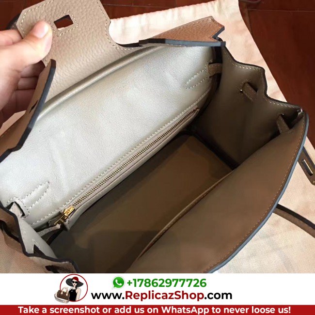 Hermes Grey Clemence Birkin 25cm Lushentic Grade Replica - Image 2