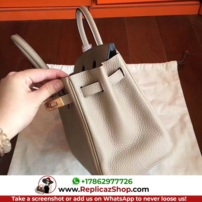Hermes Grey Clemence Birkin 25cm Lushentic Grade Replica - Image 8