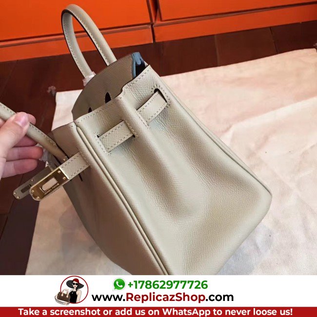 Hermes Grey Epsom Birkin 25cm Lushentic Grade Replica - Image 4