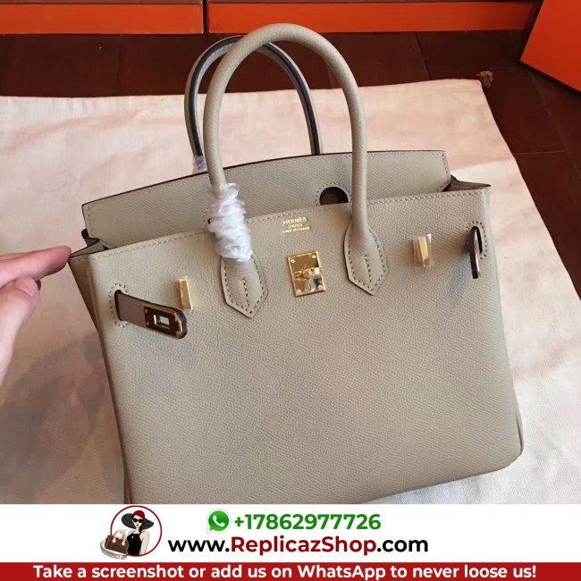 Hermes Grey Epsom Birkin 25cm Lushentic Grade Replica - Image 5