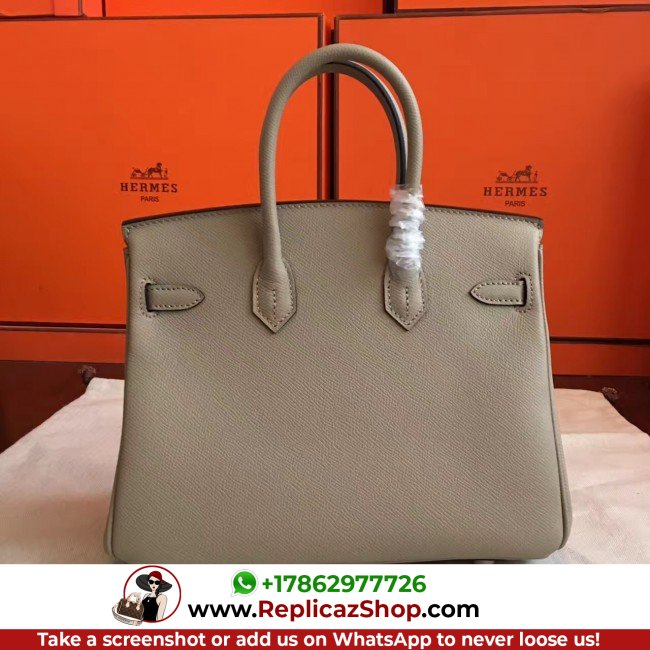Hermes Grey Epsom Birkin 25cm Lushentic Grade Replica - Image 8