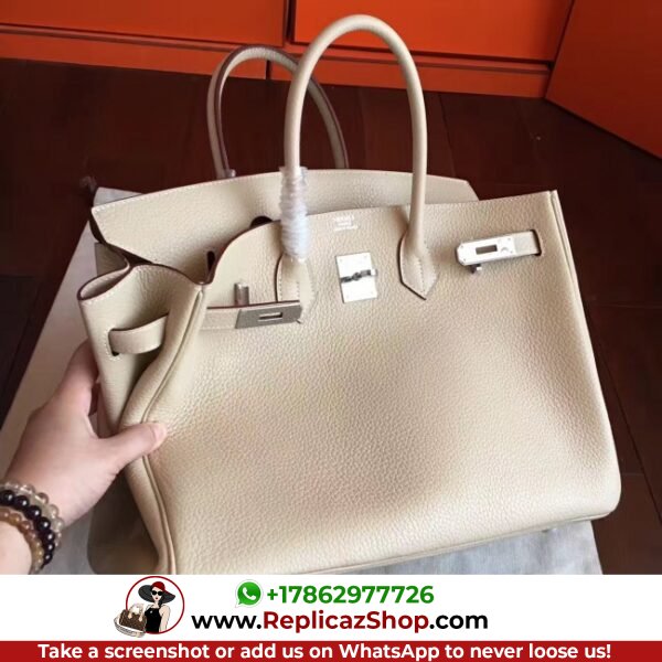 Hermes Ivory Clemence Birkin 35cm Lushentic AAAAA Grade Replica - Image 3
