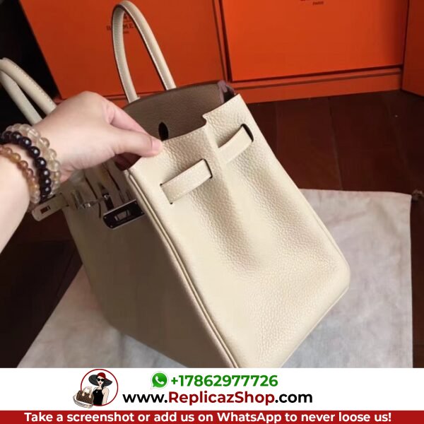 Hermes Ivory Clemence Birkin 35cm Lushentic AAAAA Grade Replica - Image 6