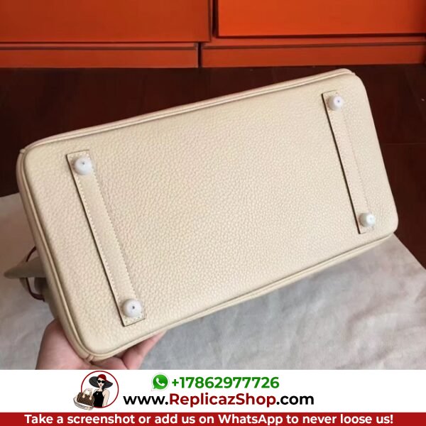 Hermes Ivory Clemence Birkin 35cm Lushentic AAAAA Grade Replica - Image 7