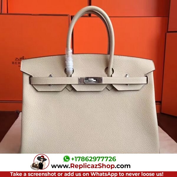 Hermes Ivory Clemence Birkin 35cm Lushentic AAAAA Grade Replica