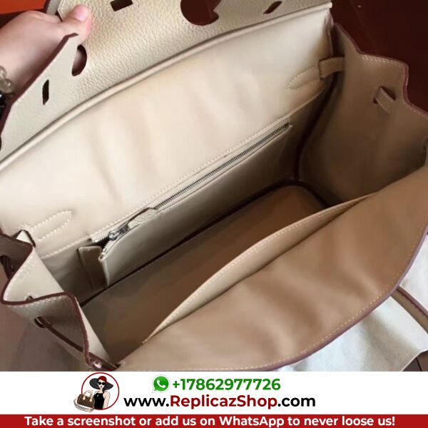 Hermes Ivory Clemence Birkin 35cm Lushentic AAAAA Grade Replica - Image 8