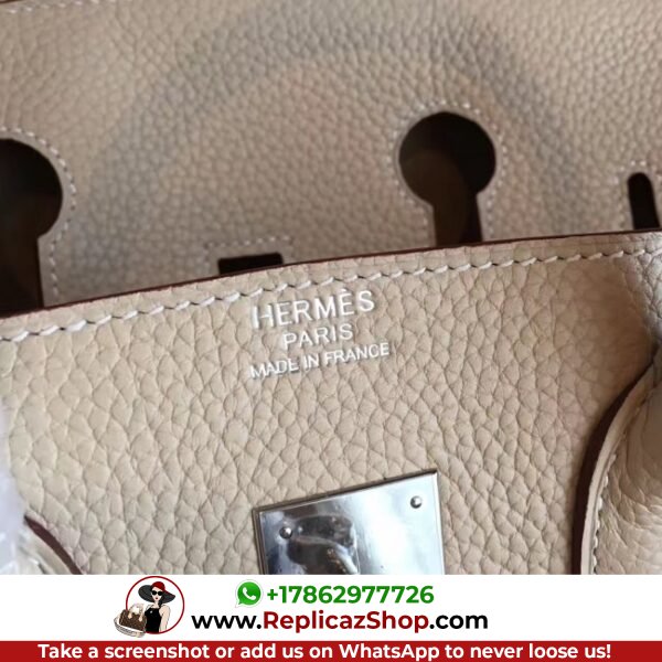 Hermes Ivory Clemence Birkin 35cm Lushentic AAAAA Grade Replica - Image 9