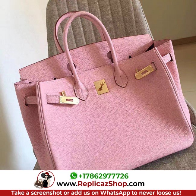 Hermes Pink Clemence Birkin 30cm Lushentic AAAAA Grade Replica - Image 8