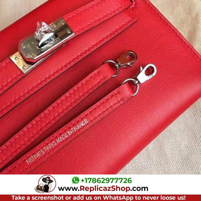 Hermes Red Swift Kelly Mini II 20cm Lushentic AAAAA Grade Replica - Image 3