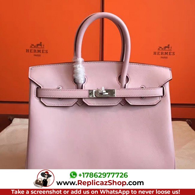 Hermes Rose Dragee Swift Birkin 25cm Lushentic Grade Replica - Image 4