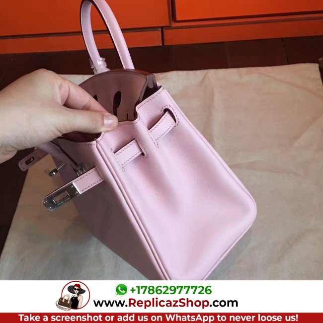Hermes Rose Dragee Swift Birkin 25cm Lushentic Grade Replica - Image 2