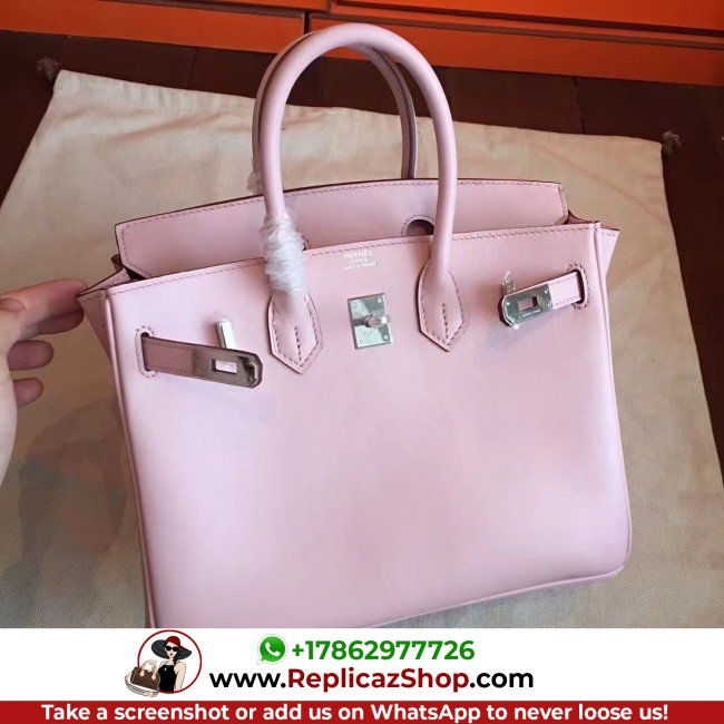 Hermes Rose Dragee Swift Birkin 25cm Lushentic Grade Replica - Image 6