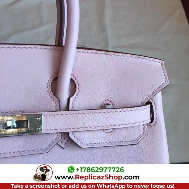 Hermes Rose Dragee Swift Birkin 25cm Lushentic Grade Replica - Image 7
