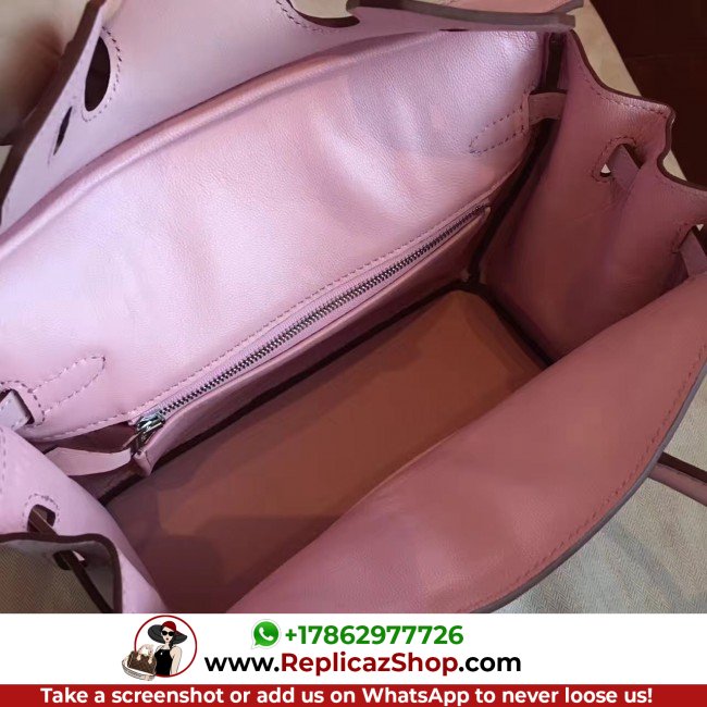 Hermes Rose Dragee Swift Birkin 25cm Lushentic Grade Replica - Image 9