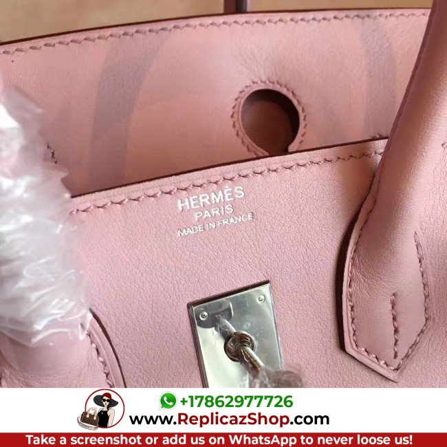 Hermes Rose Dragee Swift Birkin 25cm Lushentic Grade Replica - Image 10