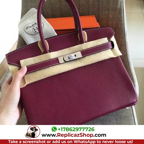 Hermes Ruby Clemence Birkin 30cm Lushentic AAAAA Grade Replica