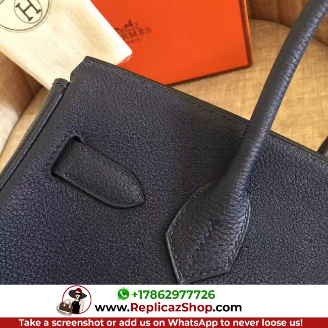 Hermes Sapphire Clemence Birkin 30cm Lushentic AAAAA Grade Replica - Image 2