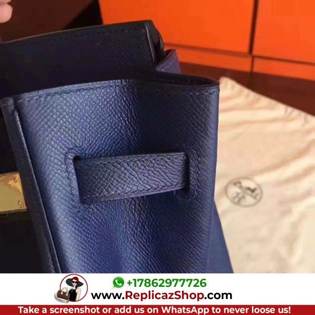Hermes Sapphire Epsom Birkin 30cm Lushentic AAAAA Grade Replica - Image 4