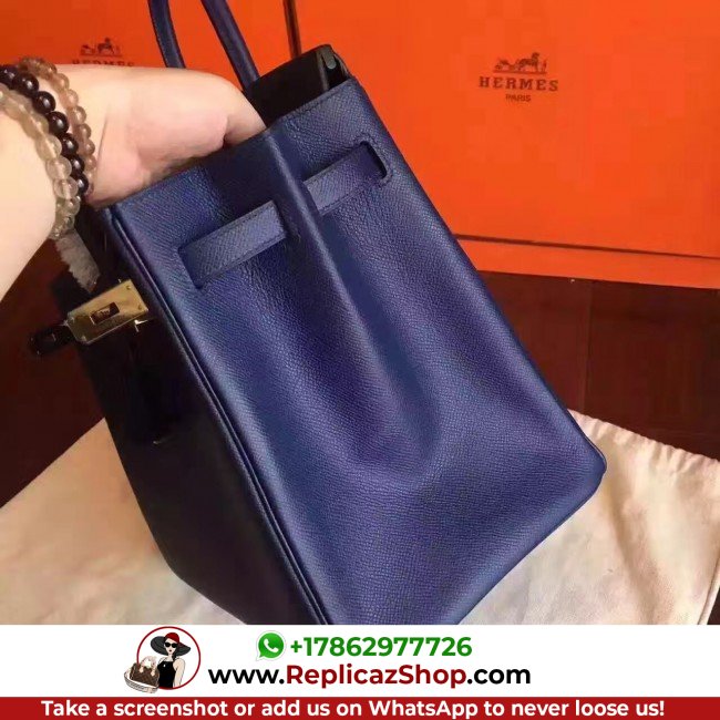 Hermes Sapphire Epsom Birkin 30cm Lushentic AAAAA Grade Replica - Image 6
