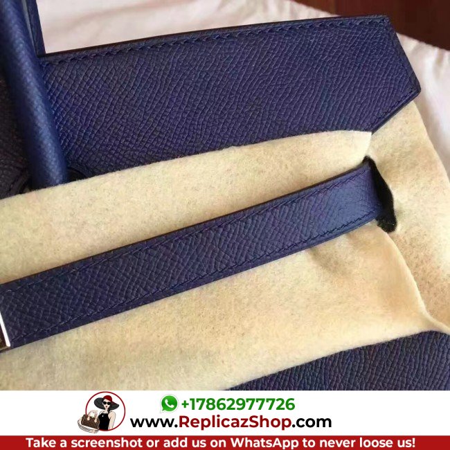 Hermes Sapphire Epsom Birkin 30cm Lushentic AAAAA Grade Replica - Image 10