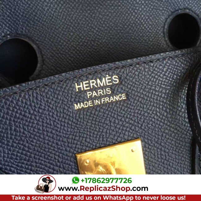 Hermes Sapphire Epsom Birkin 35cm Lushentic AAAAA Grade Replica - Image 3