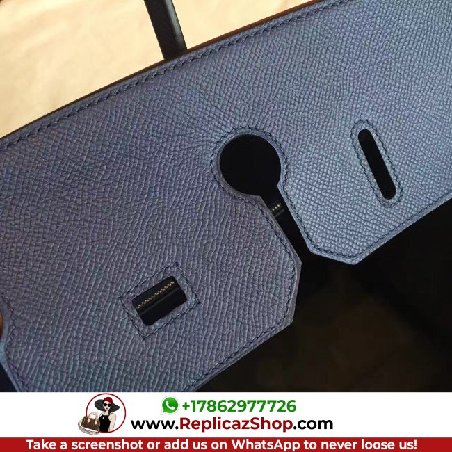 Hermes Sapphire Epsom Birkin 35cm Lushentic AAAAA Grade Replica - Image 8