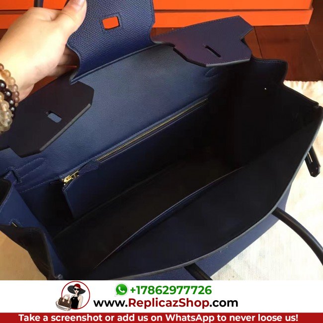 Hermes Sapphire Epsom Birkin 35cm Lushentic AAAAA Grade Replica - Image 9
