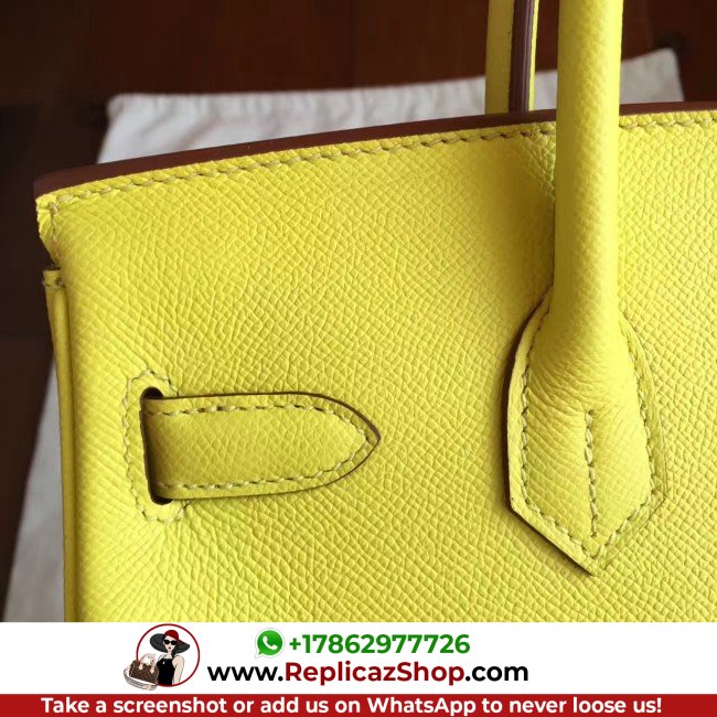 Hermes Soufre Epsom Birkin 30cm Lushentic AAAAA Grade Replica - Image 4