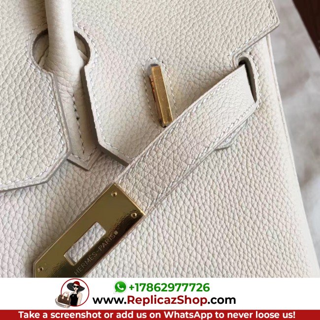 Hermes Beige Clemence Birkin 30cm Lushentic AAAAA Grade Replica - Image 8