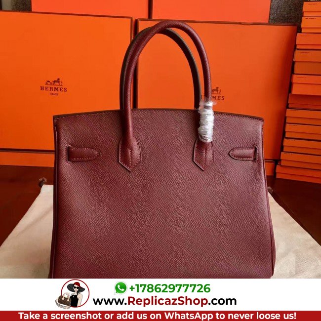 Hermes Bordeaux Epsom Birkin 35cm Lushentic AAAAA Grade Replica - Image 5