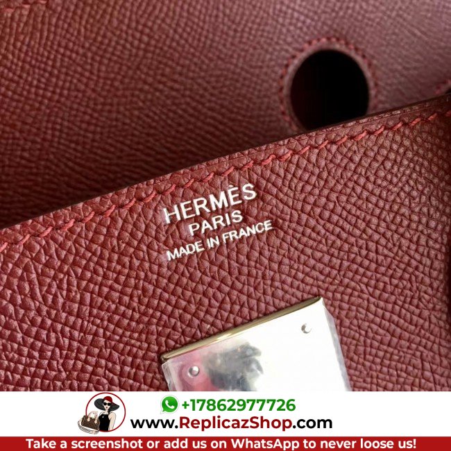 Hermes Bordeaux Epsom Birkin 35cm Lushentic AAAAA Grade Replica - Image 6