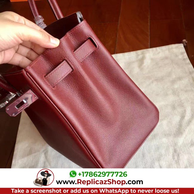 Hermes Bordeaux Epsom Birkin 35cm Lushentic AAAAA Grade Replica - Image 7
