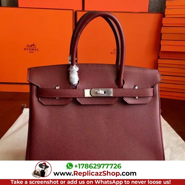 Hermes Bordeaux Epsom Birkin 35cm Lushentic AAAAA Grade Replica