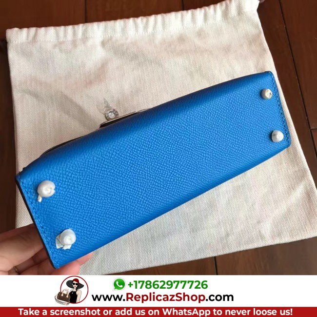 Hermes Mykonos Epsom Kelly Mini II 20cm Lushentic AAAAA Grade Replica (Copy) - Image 5