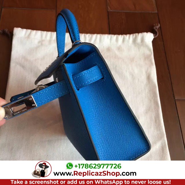 Hermes Mykonos Epsom Kelly Mini II 20cm Lushentic AAAAA Grade Replica (Copy) - Image 6