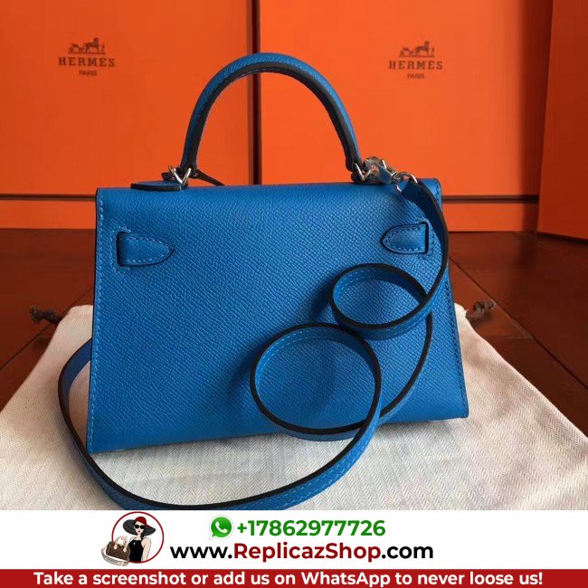 Hermes Mykonos Epsom Kelly Mini II 20cm Lushentic AAAAA Grade Replica (Copy) - Image 8
