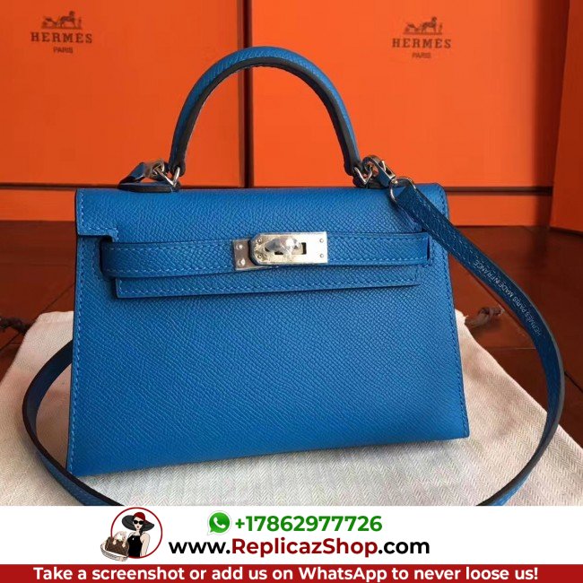 Hermes Mykonos Epsom Kelly Mini II 20cm Lushentic AAAAA Grade Replica (Copy)