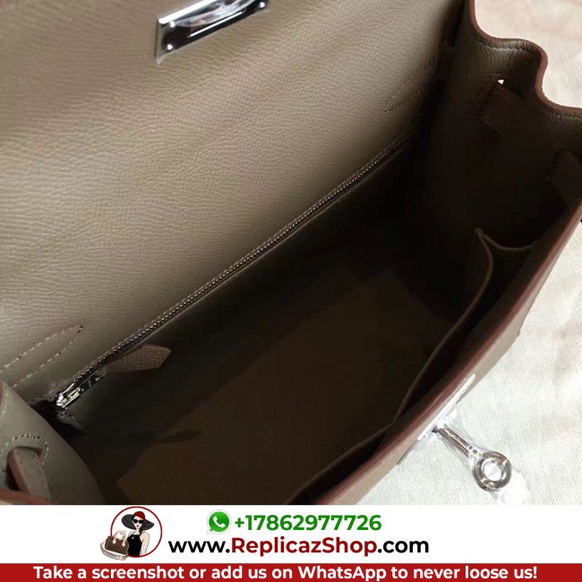 Hermes Etoupe Epsom Kelly 32cm Sellier Lushentic AAAAA Grade Replica - Image 8