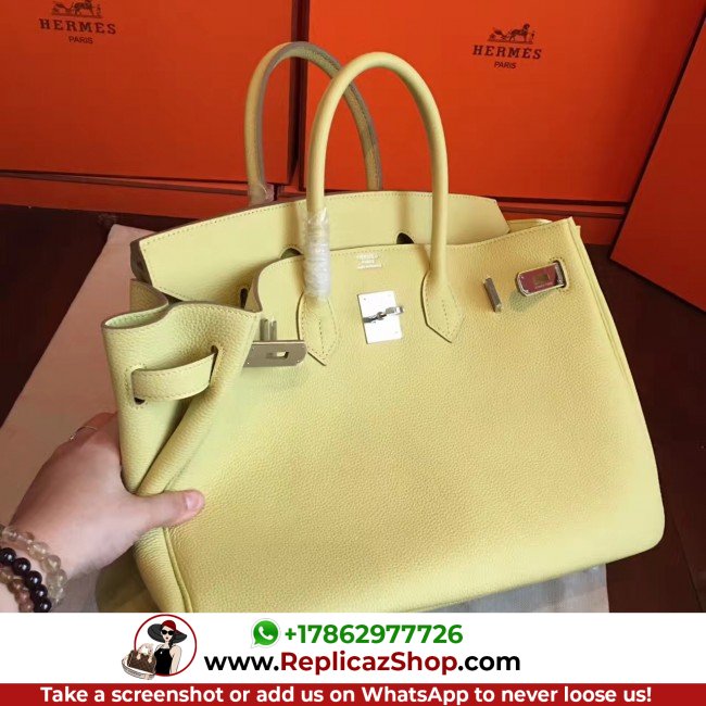 Hermes Curry Clemence Birkin 35cm Lushentic AAAAA Grade Replica - Image 4