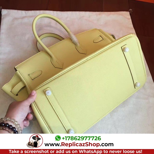 Hermes Curry Clemence Birkin 35cm Lushentic AAAAA Grade Replica - Image 5