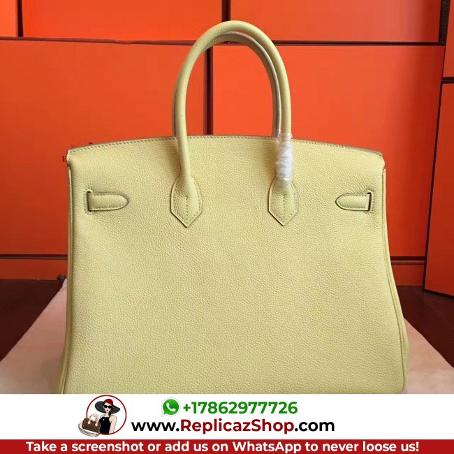 Hermes Curry Clemence Birkin 35cm Lushentic AAAAA Grade Replica - Image 9