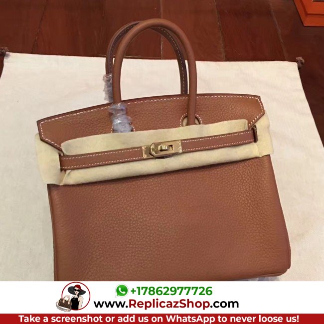 Hermes Brown Clemence Birkin 25cm Lushentic AAAAA Grade Replica