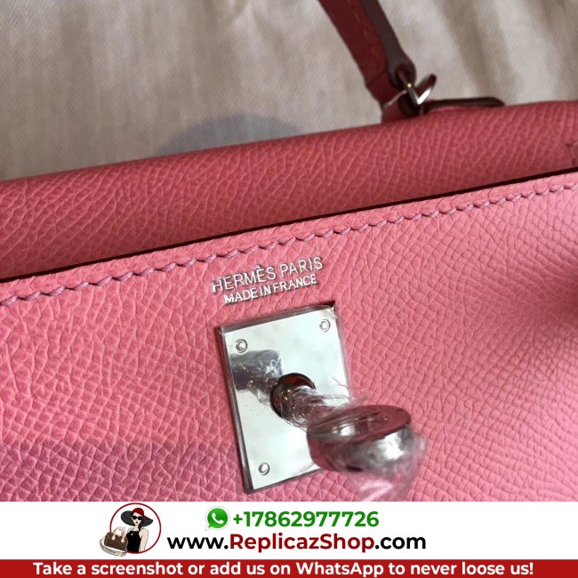 Hermes Rose Confetti Epsom Kelly Mini II 20cm Lushentic AAAAA Grade Replica - Image 4