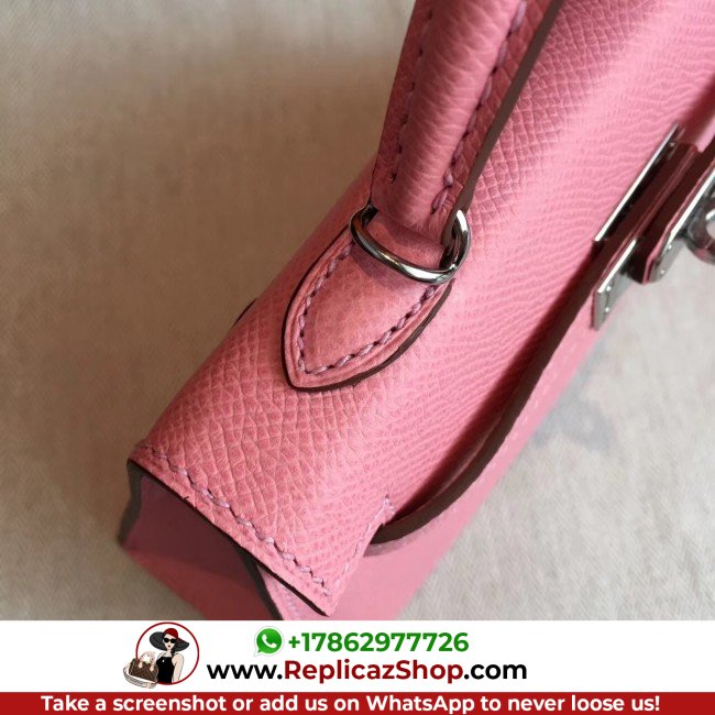 Hermes Rose Confetti Epsom Kelly Mini II 20cm Lushentic AAAAA Grade Replica - Image 7