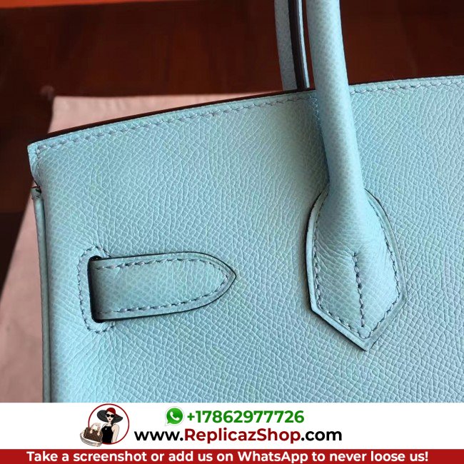 Hermes Blue Atoll Epsom Birkin 35cm Lushentic AAAAA Grade Replica - Image 2