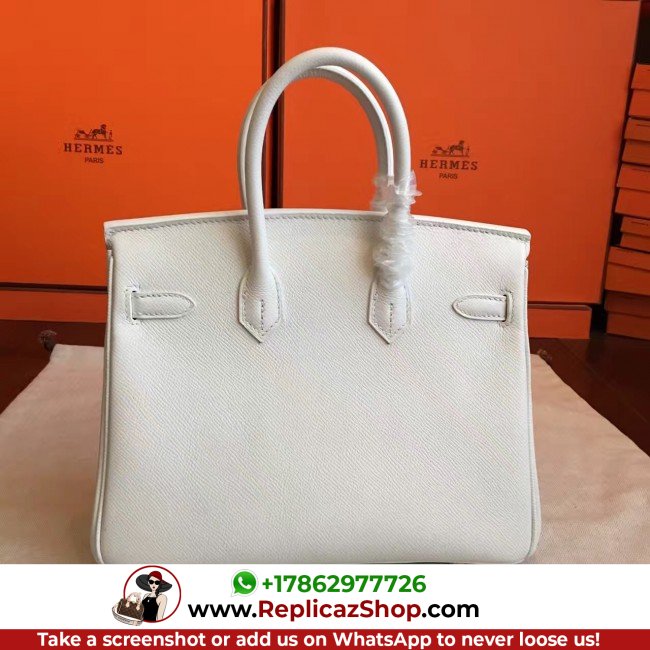 Hermes White Epsom Birkin 25cm Lushentic AAAAA Grade Replica - Image 5