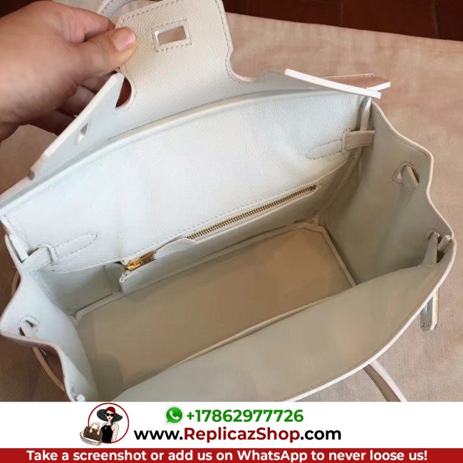 Hermes White Epsom Birkin 25cm Lushentic AAAAA Grade Replica - Image 6