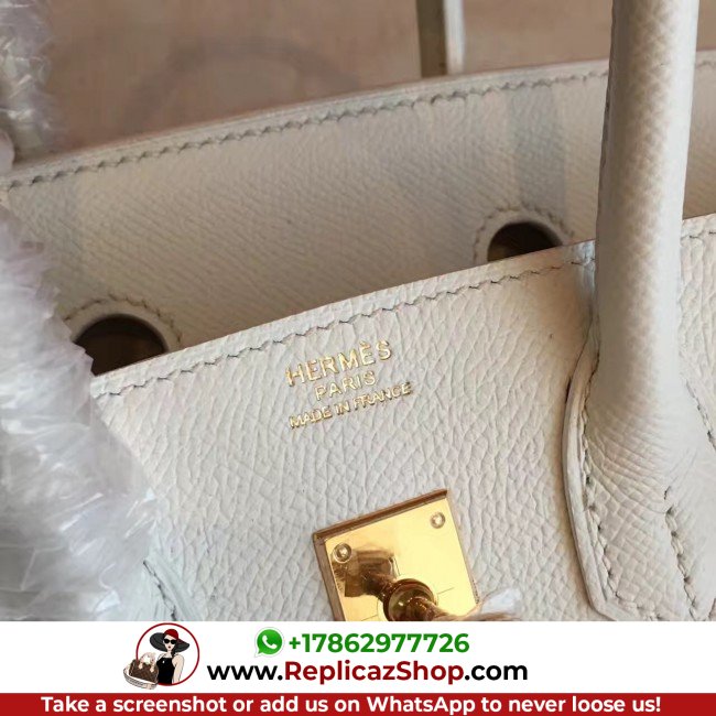 Hermes White Epsom Birkin 25cm Lushentic AAAAA Grade Replica - Image 2