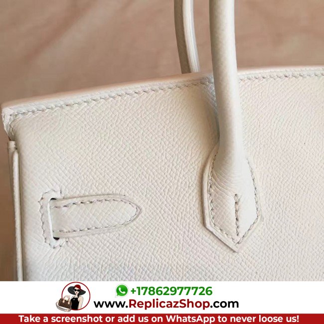 Hermes White Epsom Birkin 25cm Lushentic AAAAA Grade Replica - Image 7